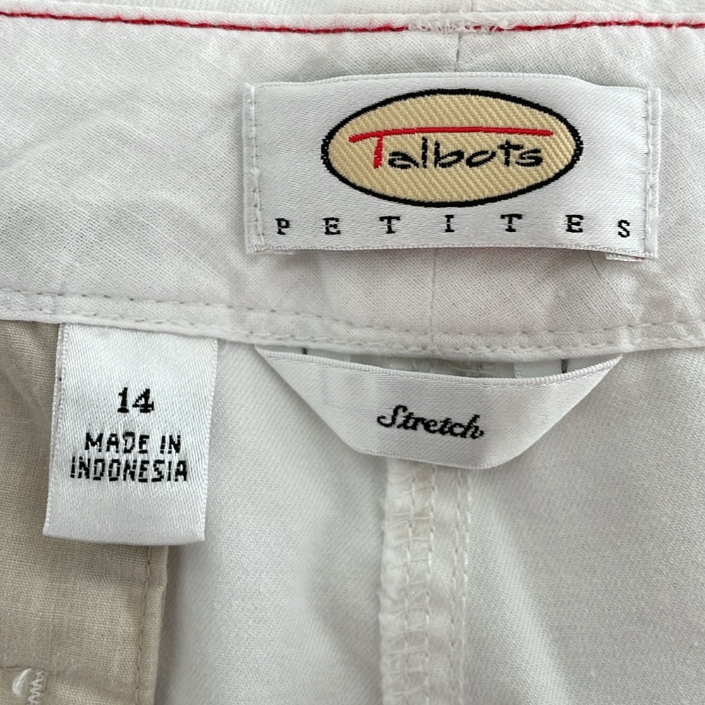 Talbots Women’s White Pants Petites - Picture 2 of 5